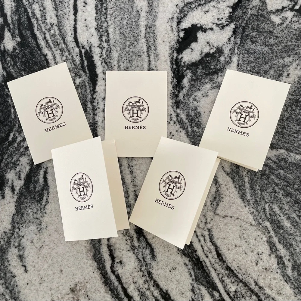 Hermes New Authentic Empty Envelope Receipt Holder lot of 5